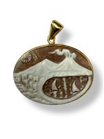 Pendentif Mandile 1922 Femme Cammei  in Argent Conchiglia 2MCICM190